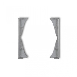 MINI Ramka pośrednia do gniazd podwójnych srebrny metalik 7MRP-2