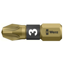 Wera 05056714001 855/1 BTH BiTorsion Pozidriv Insert Bits X Hard PZ3 x 25mm Pk10