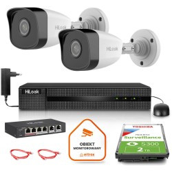 Zestaw monitoringu Hilook by Hikvision 2 kamer IP IPCAM-B5