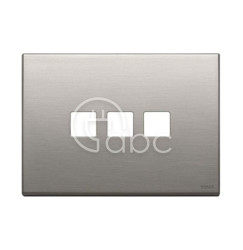 Ramka ozdobna 3Mx3 Flat, szczotkowany nikiel, 22683.3.11