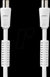 CSGL40020WT20 Coaxial cable, IEC connector &lt;&gt; IEC port, 2.00 m, round, white