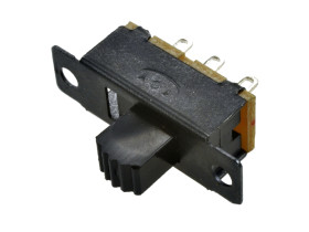 Przełącznik; suwakowy; SS12F13-GBR6; ON-ON; do lutowania; R=4,0mm; 2 pozycje; 1 tor; 15,5mm; 7,5mm; 7,2mm; 6mm; 0,1A; 24V DC; mo