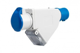 Adapter kempingowy wtyk 16A 3p przemysłowy, gniazdo 16A 3P przemysłowe, gniazdo tablicowe 230V IP44