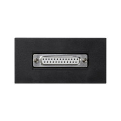 Simon Connect Płytka 90x45mm (2xK45) złącza LPT (D-Sub 25) + wkład czarny K104A/14