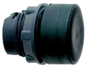 Główka przycisku czarna kryta O 22, z sam. powr., bez ozn. ZB5AA24