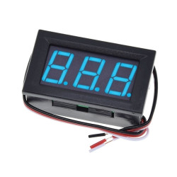 Woltomierz DC LED, miniaturowy miernik 0.56" - niebieski