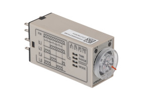 Timer Relay Szyna DIN 12V dc DPDT 2-stykowy Omron DPDT 0.1 s → 10min H3YN Wielofunkcyjne funkcyjny