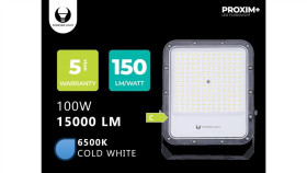 Naświetlacz Led Proxim+ 100W 6500K 15000Lm 230V Ip65 Forever Light 150Lm/W 5...