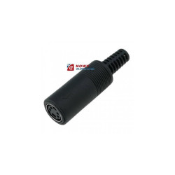 Gniazdo MINI DIN na przewód 4p MDC-104