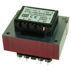 Vigortronix VTX-120-012-509 PCB Transformer 110/220/240VAc 12VA - 9&#x2B;9V