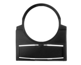 Szyld opisowy czarny 22mm prostokątny długość 12mm Osmoz 024316