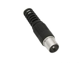 Wtyk antenowy prosty czarny długi