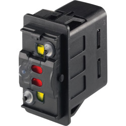 Marquardt 3250.0298 LED Rocker Switch 10A 12V DC IP66/67 DPDT Latch Green/Red