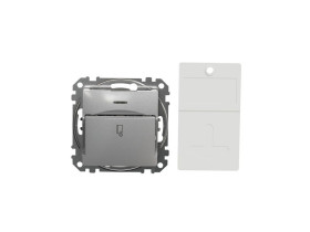 SEDNA DESIGN & ELEMENTS Wyłącznik hotelowy mechaniczny srebrne aluminium SDD113121 SCHNEIDER ELECTRIC