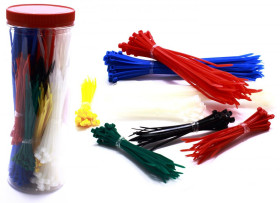 OPASKI ZACISKOWE ZESTAW 300 SZTUK KOLOROWE TRYTKI TS-300