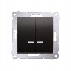 SIMON54 antracyt DW5BL.01/48 Łącznik seryjny podśw