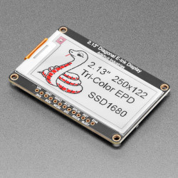 Adafruit 2.13" 250x122 Tri-Color eInk / ePaper Display with SRAM - SSD1680 Driver