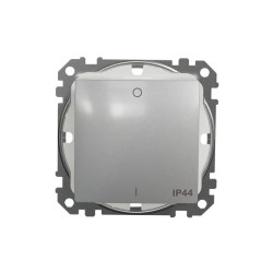 Łącznik 2-biegunowy IP44, srebrne aluminium, Sedna Design i Elements SDD213102