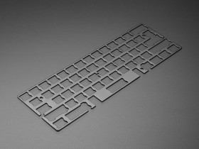 Adafruit Anodized Black Aluminum Metal Keyboard Plate for GH60 Cases