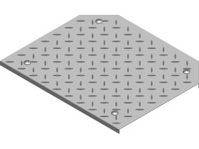 Pokrywa trójnika PZTKRT200 ryflowana z zamkiem grubość blachy 3,0mm 107320 BAKS