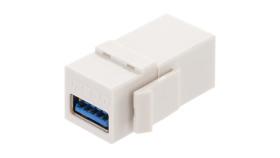 Gniazdo Komputerowe Usb 3.0 A / A Moduł Typu Keystone Biały Mediabox Neku...