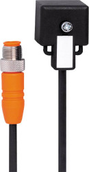 ifm Electronic E11277 Złącze męskie zaworowe z kablem formowanym E11277, A standard, styki: 2, 4, 24 V DC/AC, 1 szt.