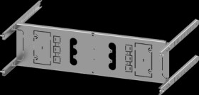 Mounting plate, metal, (L x W x H x D) 600 x 600 x 150 x 400 mm, for 3VA12 (250A), 3 pole, fixed installation, 8PQ6000-8BA03
