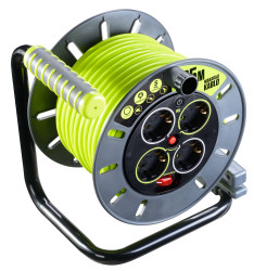 Bęben kablowy 25m 4 gniazda Szpula kablowa typ Typ F - niemieckie Schuko 16A 240 V