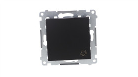 Simon 54 Przycisk Dzwonek” (Moduł) 10Ax 250V Szybkozłącza, Czarny Mat Dd1.01/49