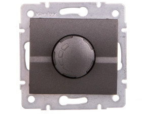 LOGI Ściemniacz obrotowy 500W z filtrem śrubowe 10AX 250V Grafit 25260