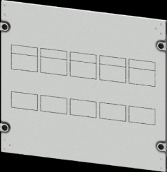 Aperture, rectangular, sheet steel, (W x H x D) 600 x 450 x 10 mm, light gray, 8PQ2045-6BA08