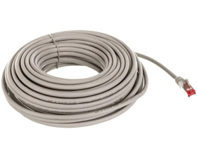 Kabel krosowy patchcord S/FTP (PiMF) kat.6 LSZH szary 20m 50893