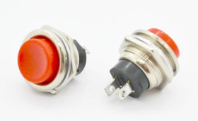 PBS-26R przycisk chwilowy okrągły czerwony OFF-(ON)