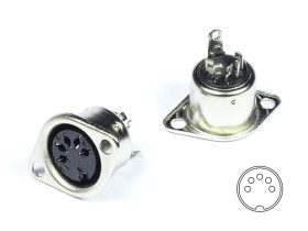 Złącze DIN 5-pin żeńskie panelowe, typ 545