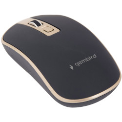 Gembird MUSW-4B-06-BG Radio Optical Mouse Black Gold 4 Buttons 800-1600 dpi