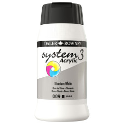 Daler Rowney System 3 Acrylic Paint Titanium White (500ml)