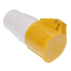 Yellow 16A 110V 2P+E Industrial Socket IP44