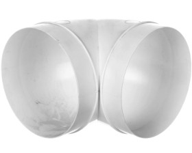 Kolanko okrągłe 150x90 stopni białe 690