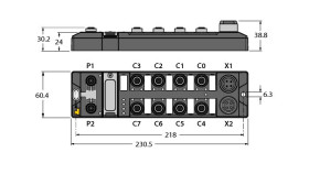 Moduł cyfrowych wejść/wyjść Turck Kompaktowy wieloprotokołowy moduł we/wy TBEN-L4 Ethernet TBEN-L4-8DIP-8DOP