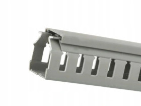 Kanał grzebieniowy 25x25mm szary korytko kablowe z pokrywą EURO-BOX / 2 m /