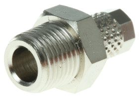 Złączka pneumatyczna R 1/8 męskie Wciskane 4 mm RS PRO Adapter gwintowany prosty R 1/8 męskie