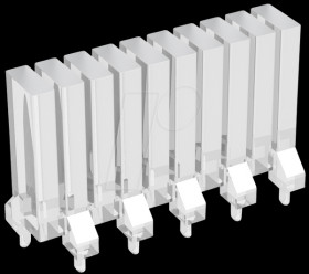 12.742.020 Light guide 10-way 30 mm, 2 x 5 mm, vertical