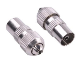 Gniazdo antenowe proste metalowe