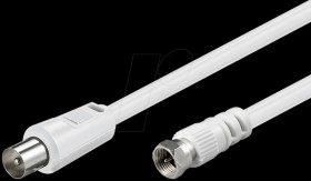 Connection cable, F-plug -&gt; IEC plug, 1.5 m