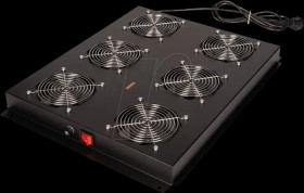 26210310 19" roof fan unit 6 fans, black