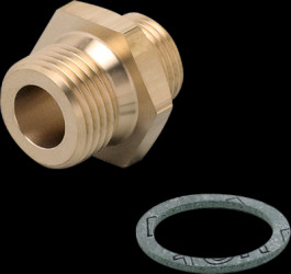 Screw-in adapter, 30 bar/3 MPa, M18, G 1/2 for flow and temperature sensors, E40097