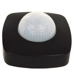 Czujnik ruchu PIR okrągły 3xdetector IP20 czarny