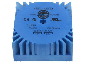 70085K Transformator toroidalny 50VA 115VAC,230VAC 22V 22V 86
