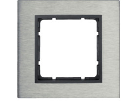 BERKER B.7 Ramka 1 pojedyncza stal szlachetna/antracyt 10113606 HAGER