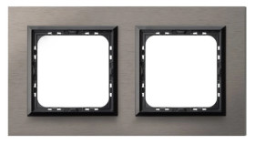 Sonata Ramka podwójna szczotkowana satyna R-2RAC/63/25